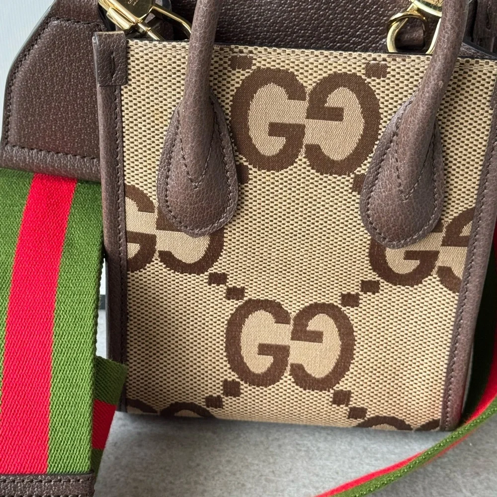 Gucci Vertical Tote Jumbo GG Canvas Mini crossbody bag - Picture 4 of 11